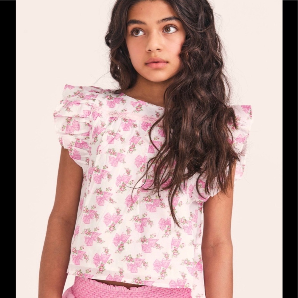 American Girl fancy flutter top